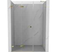Mexen Lunar-F puerta de ducha plegable izquierda 115 cm, transparente, dorada - 836S-115-050-50-00-L 69163 5905315511836