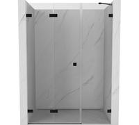 Mexen Lunar-F puerta de ducha plegable izquierda 135 cm, transparente, negra - 836S-135-050-70-00-L 69239 5905315512321