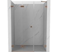 Mexen Lunar-F puertas de ducha plegables izquierda 140 cm, transparente, cobre cepillado - 836S-140-050-65-00-L 69211 5905315512154