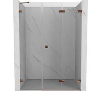 Mexen Lunar-F puertas plegables de ducha derechas 115 cm, transparente, oro rosa - 836S-115-050-60-00-P 69317 5905315512918