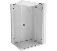 Mexen Lunar L cabina de ducha abatible derecha 75 x 80 cm, transparente, gris cañón cepillado - 834L-075-080-66-00-P 91079 5905315794024