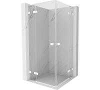 Mexen Lunar L Duo cabina de ducha abatible 105 x 105 cm, transparente, blanca - 834L-105L-105P-20-00 62846 5905315431011