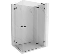 Mexen Lunar L Duo cabina de ducha abatible derecha 100 x 85 cm, transparente, negra - 834L-100P-085L-70-00 93845 5905315786425