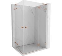 Mexen Lunar L Duo cabina de ducha abatible derecha 115 x 70 cm, transparente, cobre cepillado - 834L-115P-070L-65-00 93973 5905315785503