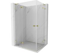 Mexen Lunar L Duo cabina de ducha abatible izquierda 75 x 70 cm, transparente, dorada - 834L-075L-070P-50-00 62878 5905315431332