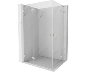 Mexen Lunar L Duo cabina de ducha con bisagra izquierda 105 x 80 cm, transparente, níquel cepillado - 834L-105L-080P-97-00 64055 5905315436245