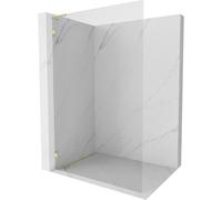 Mexen Lunar L panel de ducha Walk-in izquierdo 60 x 200 cm, transparente 8 mm, oro cepillado - 830L-060-000-55-00-L 67598 5905315530998
