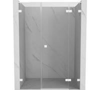 Mexen Lunar L puerta de ducha abatible derecha 150 cm, transparente, blanco - 834SL-150-050-20-00-P 70192 5905315523099