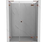 Mexen Lunar L puerta de ducha abatible derecha 150 cm, transparente, oro rosa - 834SL-150-050-60-00-P 70283 5905315523365