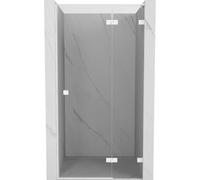 Mexen Lunar L puerta de ducha abatible derecha 70 cm, transparente, blanca - 834L-070-000-20-00-P 68657 5905315422057