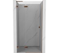 Mexen Lunar L puerta de ducha abatible izquierda 110 cm, transparente, oro rosa - 834L-110-000-60-00-L 68351 5905315421081