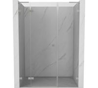 Mexen Lunar L puerta de ducha abatible izquierda 125 cm, transparente, níquel cepillado - 834SL-125-050-97-00-L 70163 5905315522863