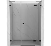 Mexen Lunar L puerta de ducha batiente derecha 150 cm, transparente, negro - 834SL-150-050-70-00-P 70380 5905315523631