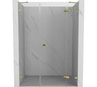 Mexen Lunar puerta de ducha abatible derecha 130 cm, transparente, dorado - 834S-130-050-50-00-P 69979 5905315521347