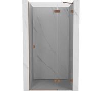 Mexen Lunar puerta de ducha abatible derecha 90 cm, transparente, cobre cepillado - 834-090-000-65-00-P 68119 5905315419699
