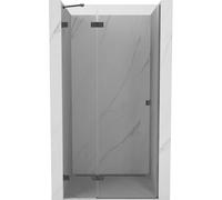 Mexen Lunar puerta de ducha abatible izquierda 120 cm, transparente, metal cañón - 834-120-000-95-00-L 67972 5905315418708