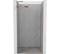 Mexen Lunar puerta de ducha batiente izquierda 95 cm, transparente, cobre cepillado - 834-095-000-65-00-L 67912 5905315418203
