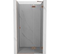 Mexen Lunar puertas de ducha abatibles derecha 110 cm, transparente, cobre cepillado - 834-110-000-65-00-P 68124 5905315419736