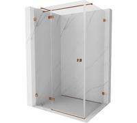 Mexen Lunar T cabina de ducha abatible a la izquierda 115 x 110 cm, transparente, oro rosa - 834T-115-110-60-00-L 64454 5905315444899