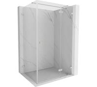 Mexen Lunar T cabina de ducha abatible derecha 140 x 120 cm, transparente, níquel cepillado - 834T-140-120-97-00-P 66396 5905315450999