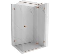 Mexen Lunar T cabina de ducha abatible derecha 80 x 120 cm, transparente, oro rosa - 834T-080-120-60-00-P 91448 5905315799449