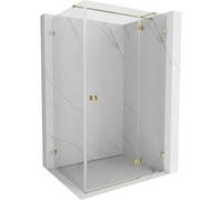 Mexen Lunar T cabina de ducha abatible derecha 85 x 120 cm, transparente, dorada - 834T-085-120-50-00-P 91308 5905315798787