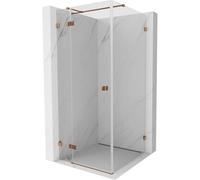 Mexen Lunar T cabina de ducha abatible izquierda 100 x 100 cm, transparente, oro rosa - 834T-100-100-60-00-L 91428 5905315796028