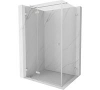 Mexen Lunar T cabina de ducha abatible izquierda 120 x 80 cm, transparente, níquel cepillado - 834T-120-080-97-00-L 64728 5905315446695