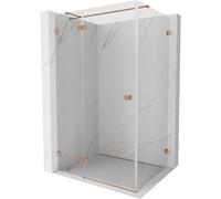 Mexen Lunar T cabina de ducha abatible izquierda 90 x 110 cm, transparente, cobre cepillado - 834T-090-110-65-00-L 91497 5905315796332