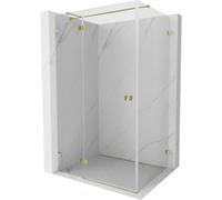 Mexen Lunar T cabina de ducha con puerta abatible izquierda 70 x 80 cm, transparente, dorada - 834T-070-080-50-00-L 91249 5905315794987
