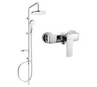 Mexen Lynx Erik conjunto de ducha empotrado con alcachofa de lluvia y grifo de ducha, cromo - 745940205-00 6113 5907709181960