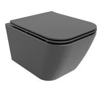 Mexen Madox inodoro Rimless con asiento de cierre suave slim, duroplast, gris oscuro mate - 30154061 16037 5907709154414