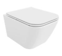 Mexen Madox inodoro sin reborde con asiento de cierre suave slim, duroplast, blanco brillo - 30154000 16036 5907709154407