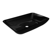 Mexen Megan fregadero de vidrio sobre encimera de 56 x 36 cm, negro - 24135670 16229 5907709159242