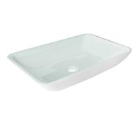 Mexen Megan lavabo de encimera de vidrio 56 x 36 cm, blanco - 24135630 16225 5907709159204