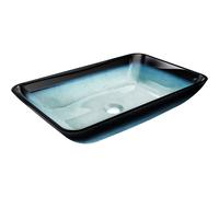 Mexen Megan lavabo sobre encimera de vidrio 56 x 36 cm, azul - 24135647 16227 5907709159211