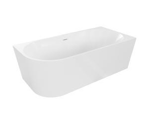 Mexen Mia bañera exenta de esquina derecha 160 x 75 cm, blanca, desbordamiento blanco - 52691607500P-20 46286 5905315383327
