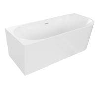 Mexen Mia bañera exenta de esquina izquierda 160 x 75 cm, blanca, rebosadero blanco - 52691607500L-20 46262 5905315382528
