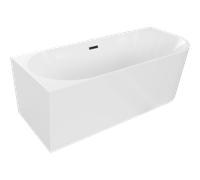Mexen Mia bañera exenta de esquina izquierda 160 x 75 cm, blanca, rebosadero negro - 52691607500L-70 46270 5905315382580
