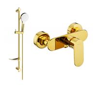 Mexen Milo DF05 grifo de ducha con conjunto de ducha, dorado - 7134R05-50 5736 5907709186996