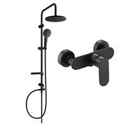 Mexen Milo Erik conjunto de ducha empotrado con rociador y grifo de ducha, negro - 71340205-70 6061 5907709181458