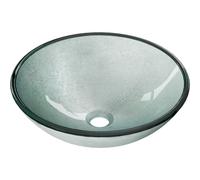Mexen Mira lavabo de vidrio sobre encimera 42 x 42 cm, plateado - 24124211 16212 5907709159136
