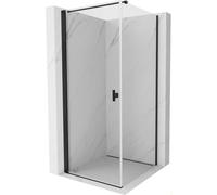 Mexen Mist-B cabina de ducha abatible 80 x 80 cm, transparente, negra - 8A2T-080-080-70-00 78194 5905315668103