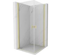 Mexen Mist-B Duo cabina de ducha abatible 75 x 75 cm, transparente, oro cepillado - 8A2-075-075-55-00 78314 5905315671721