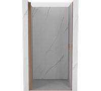Mexen Mist-B puerta de ducha abatible 90 cm, transparente, cobre cepillado - 8A2-090-000-65-00 76794 5905315665140