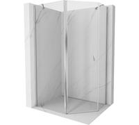 Mexen Mist cabina de ducha pentagonal asimétrica abatible 90 x 80 cm, transparente, cromo - 8A8-090-080-01-00 76601 5905315663207