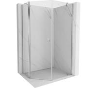 Mexen Mist cabina de ducha pentagonal asimétrica con puerta abatible 90 x 100 cm, transparente, cromo - 8A8-090-100-01-00 77306 5905315663269