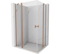 Mexen Mist Duo cabina de ducha abatible 105 x 95 cm, transparente, cobre cepillado - 8A4-105-095-65-00 71513 5905315603333