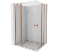Mexen Mist Duo cabina de ducha abatible 110 x 95 cm, transparente, cobre cepillado - 8A4-110-095-65-00 71514 5905315603340