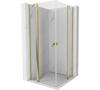 Mexen Mist Duo cabina de ducha abatible 120 x 120 cm, transparente, dorada - 8A4-120-120-50-00 71346 5905315602190
